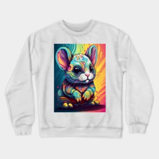 Cute little beautiful chinchilla. Crewneck Sweatshirt